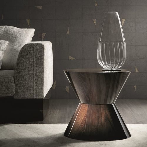 Table d'appoint contemporaine - CAPITAL - Haute Couture by Costantini Pietro - en bois / avec piètement en bois / ronde