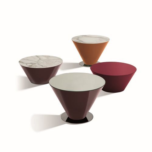 Table basse contemporaine - RIO - Haute Couture by Costantini Pietro - en bois laqué / en céramique / en marbre