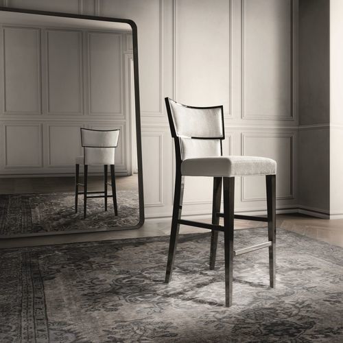 Chaise de bar contemporaine - SAVOY - Haute Couture by Costantini Pietro - d'intérieur / en tissu / en cuir
