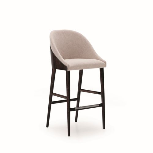 Chaise de bar contemporaine - SHELL - Haute Couture by Costantini Pietro - d'intérieur / en tissu / avec piètement en bois