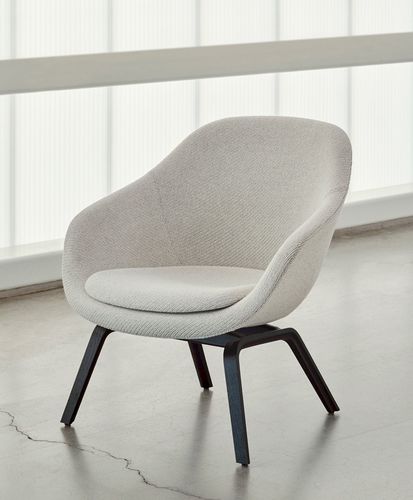 Fauteuil contemporain - AAL83 - Hay a/s - en tissu / en bois / gris