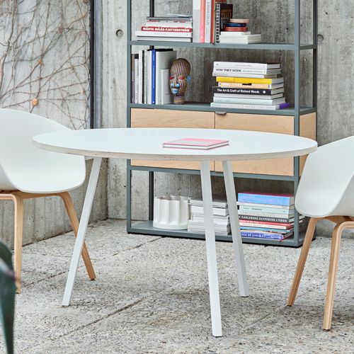 Table contemporaine - LOOP STAND - Hay a/s - en métal / avec piètement en métal / ronde
