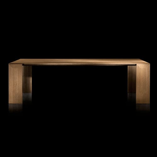 Table contemporaine - LY - Henge - en métal / en pierre / en bois massif