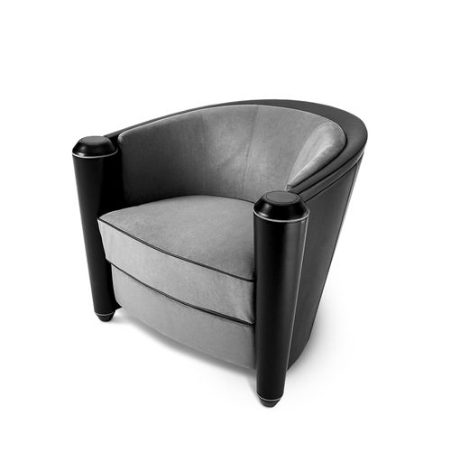 Fauteuil Art Déco - MARNIE - i4 MARIANI - en tissu / en cuir / en bois