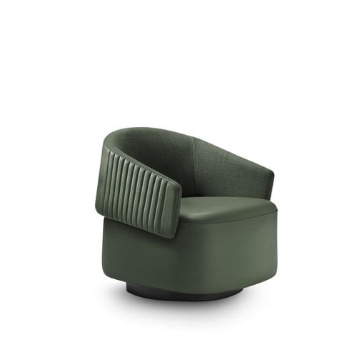 Fauteuil contemporain - TWIBE - i4 MARIANI - en tissu / en cuir / en acier
