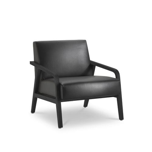 Fauteuil contemporain - WOODY - i4 MARIANI - en tissu / en cuir / en bois
