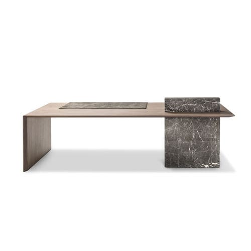 Bureau de direction - CARTESIANO - i4 MARIANI - sur pied / contemporain / en placage de bois