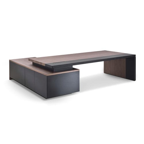 Bureau de direction - KEFA - i4 MARIANI - sur pied / contemporain / en placage de bois