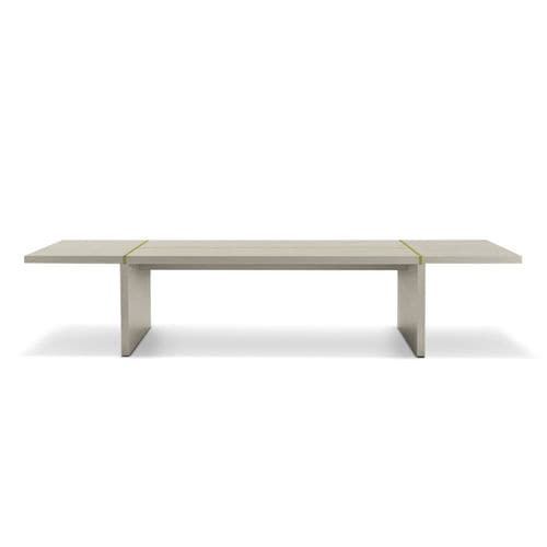 Table de réunion contemporaine - BLADE - i4 MARIANI - en placage de bois / en mélaminé / en cuir