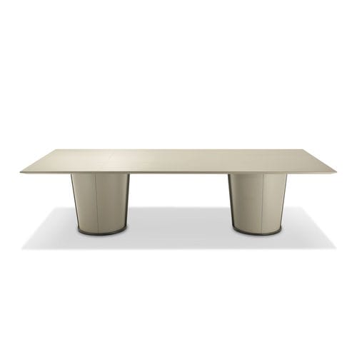 Table de réunion contemporaine - PAPIER - i4 MARIANI - en placage de bois / en cuir / en marbre