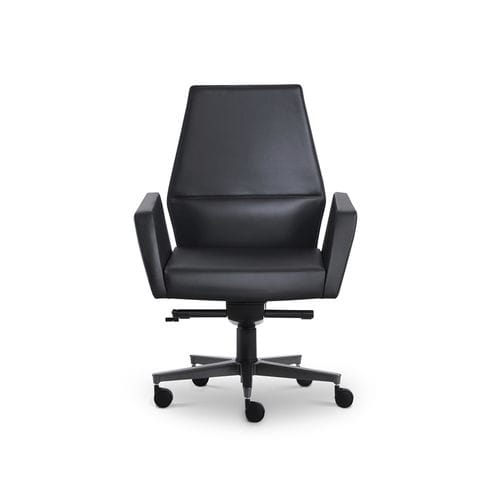 Fauteuil de bureau contemporain - KEFA - i4 MARIANI - en cuir / en acier / inclinable
