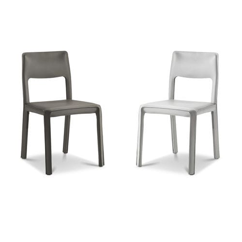 Chaise contemporaine - MARY - i4 MARIANI - d'intérieur / en croûte de cuir / en cuir pleine fleur de bovin