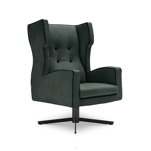Fauteuil contemporain - CASSANDRA - i4 MARIANI - en tissu / en cuir / en acier