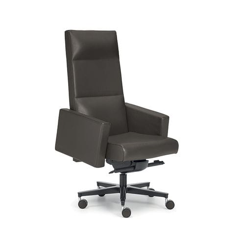 Fauteuil de bureau contemporain - INCA - i4 MARIANI - en cuir / en acier / inclinable