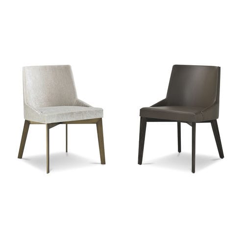 Chaise contemporaine - MOORE - i4 MARIANI - d'intérieur / en tissu / en cuir
