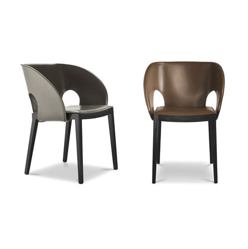 Chaise contemporaine - VOILE - i4 MARIANI - d'intérieur / en croûte de cuir / en cuir pleine fleur de bovin
