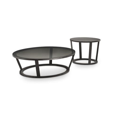 Table basse contemporaine - NIKY - i4 MARIANI - en verre / en cuir / en marbre