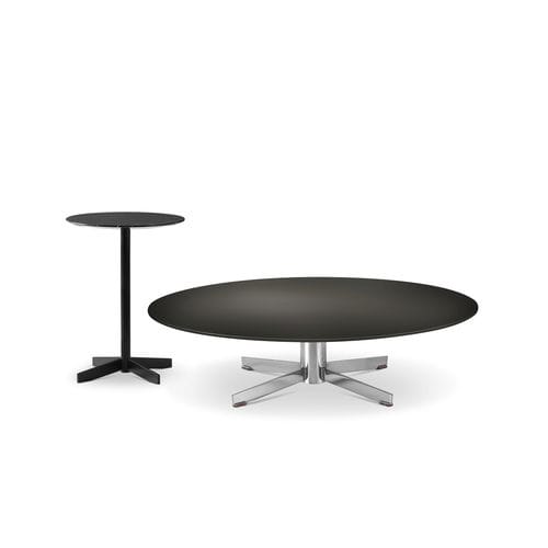 Table basse contemporaine - OYSTER - i4 MARIANI - en verre / en cuir / en stratifié