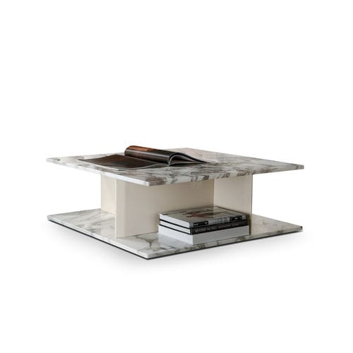 Table basse contemporaine - PARK - i4 MARIANI - en cuir / en marbre / en peau de vache