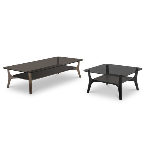 Table basse en verre - SAVILE ROW - i4 MARIANI - contemporaine / en cuir / en peau de vache