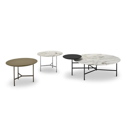 Table basse en cuir - TWIBE - i4 MARIANI - contemporaine / en marbre / en peau de vache