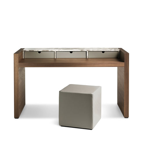 Meuble secrétaire contemporain - MATERICA - i4 MARIANI - en placage de bois / en cuir / en peau de vache