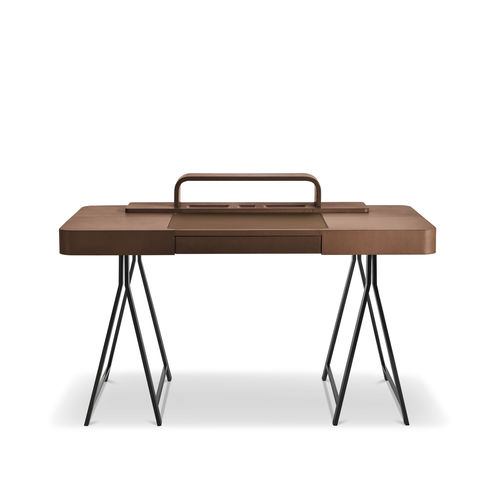 Meuble secrétaire contemporain - NAPA - i4 MARIANI - en cuir / en métal / en verre