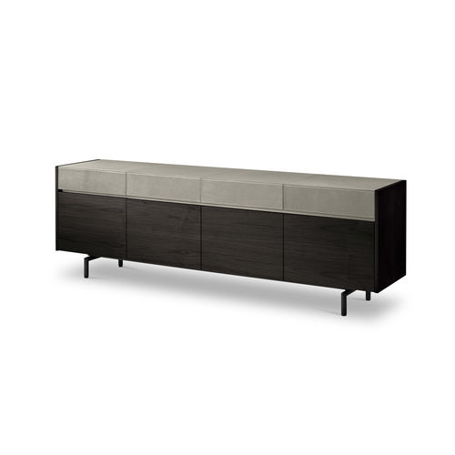 Buffet contemporain - EQUA - i4 MARIANI - en placage de bois / en acier peint / en cuir