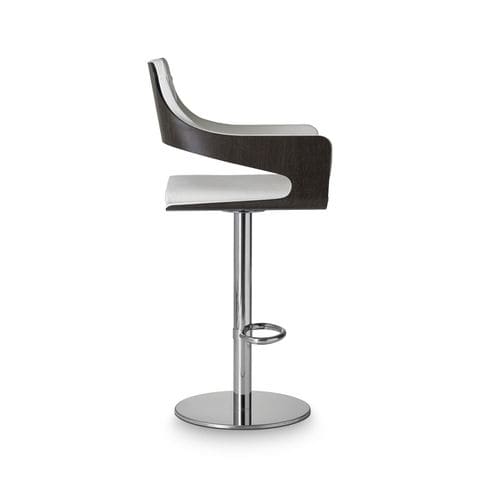 Chaise de bar contemporaine - SILHOUETTE - i4 MARIANI - d'intérieur / en cuir / en placage de bois