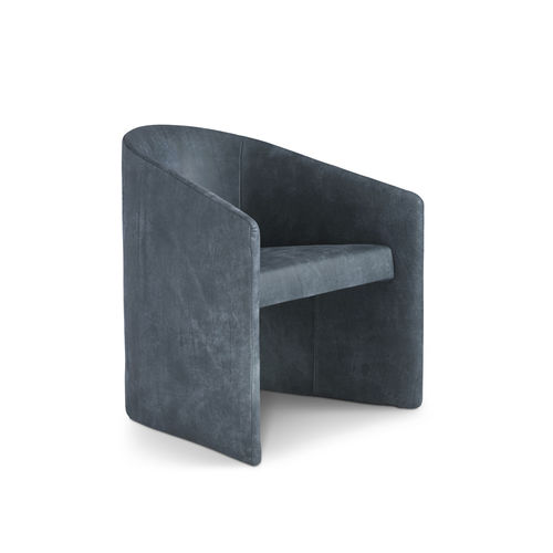 Fauteuil contemporain - MANTA - i4 MARIANI - en tissu / en cuir / en acier
