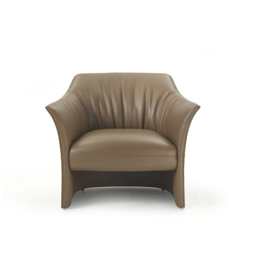 Fauteuil contemporain - SELLA - i4 MARIANI - en tissu / en cuir / en peau de bête