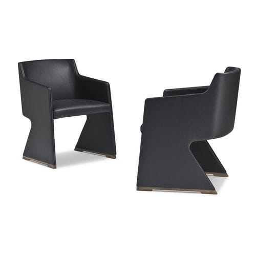 Chaise contemporaine - OPHY - i4 MARIANI - d'intérieur / en cuir / en bois courbé