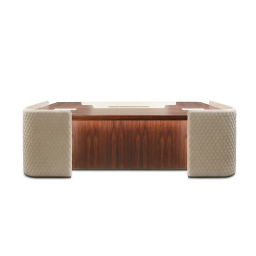 Bureau de direction - ROYAL - i4 MARIANI - sur pied / Art Déco / en cuir
