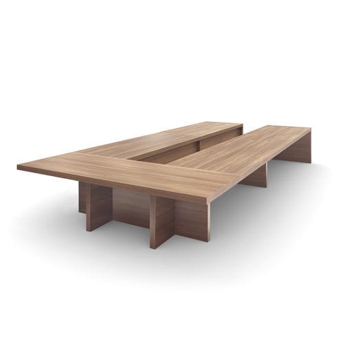 Table de conférence contemporaine - CONGRESS - i4 MARIANI - en cuir / en placage de bois / en mélaminé