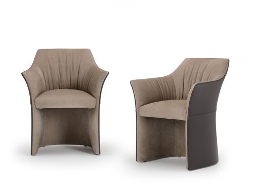Fauteuil moderne - Sella Lounge - i4 MARIANI - en cuir / en tissu / tapissé