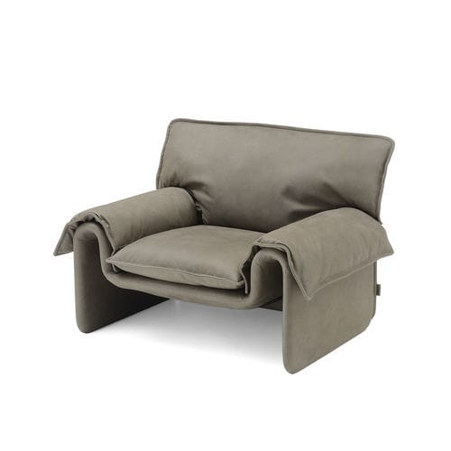 Fauteuil vintage - SARA - i4 MARIANI - en cuir / en simili cuir / en peau de bête