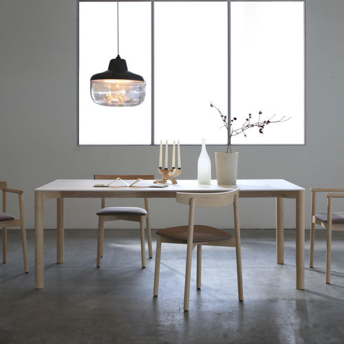 Table contemporaine - RADIUS - I.T.F. DESIGN SRL - en bois massif / en frêne / en céramique