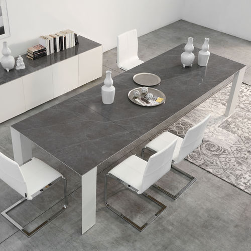 Table contemporaine - ICON - I.T.F. DESIGN SRL - en bois massif / en frêne / en céramique