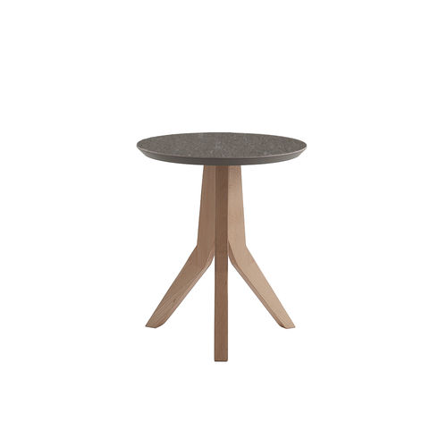 Table d'appoint contemporaine - TOULIP - I.T.F. DESIGN SRL - en céramique / avec piètement en bois massif / avec piètement en frêne
