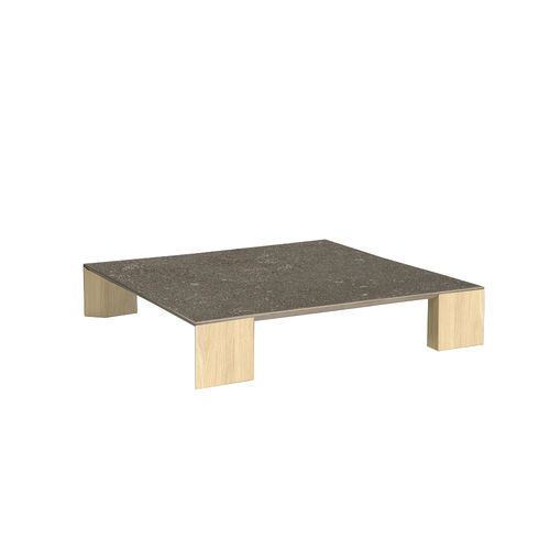 Table basse contemporaine - ICON - I.T.F. DESIGN SRL - en MDF stratifié / en céramique / avec piètement en chêne