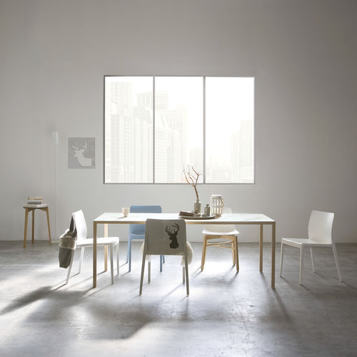 Table contemporaine - X-LIGHT - I.T.F. DESIGN SRL - en bois / avec piètement en bois / rectangulaire