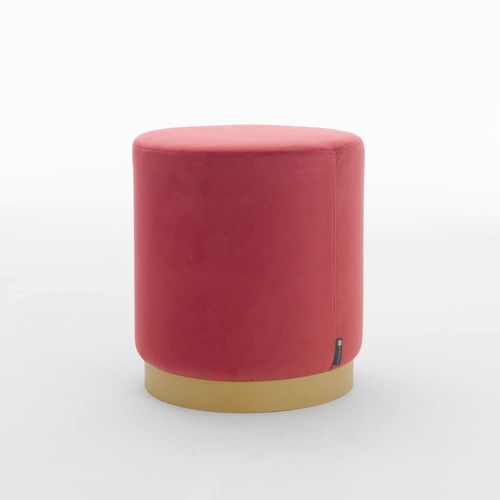 Pouf contemporain - ROLL - I.T.F. DESIGN SRL - en velours / en simili cuir / rond