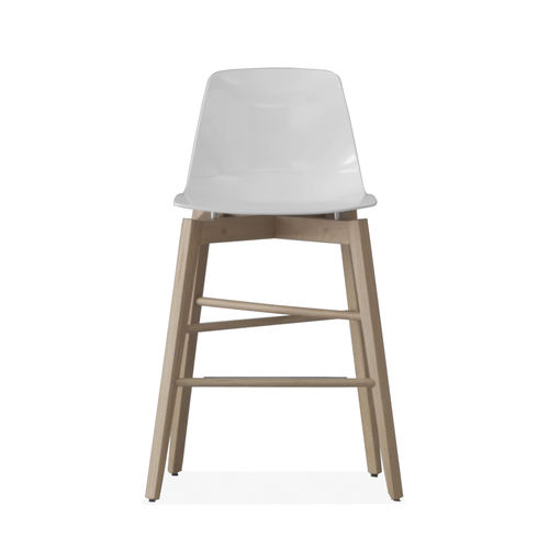 Chaise de bar contemporaine - PETITE - I.T.F. DESIGN SRL - d'intérieur / en plastique / avec piètement en hêtre
