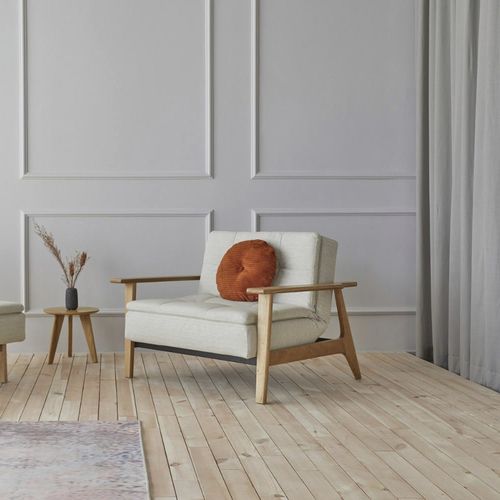 Fauteuil contemporain - DUBLEXO - Innovation Randers a/s - en tissu / en cuir / en chêne