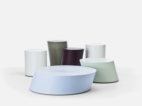 Table d'appoint contemporaine - SCANCARO' - La Cividina - en tôle / en acier peint / ronde