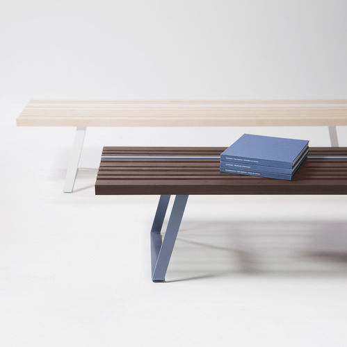 Banc contemporain - LINE BENCH - La Cividina - en frêne / en acier