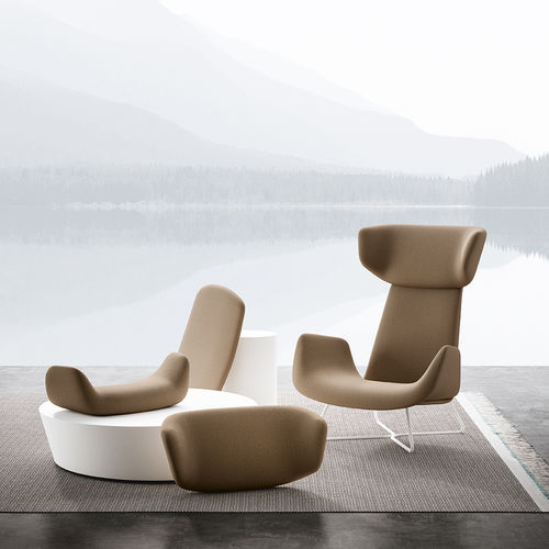 Fauteuil contemporain - MYPLACE - La Cividina - en cuir / en tissu / en hêtre