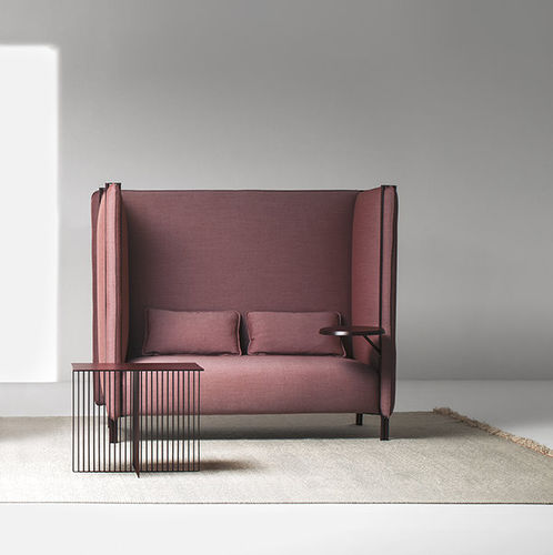 Fauteuil visiteur contemporain - PINCH - La Cividina - en cuir / en tissu / en métal