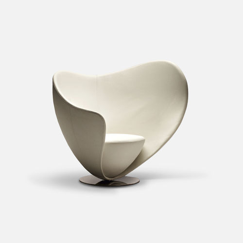 Fauteuil contemporain - MON COEUR - La Cividina - en cuir / en tissu / en hêtre