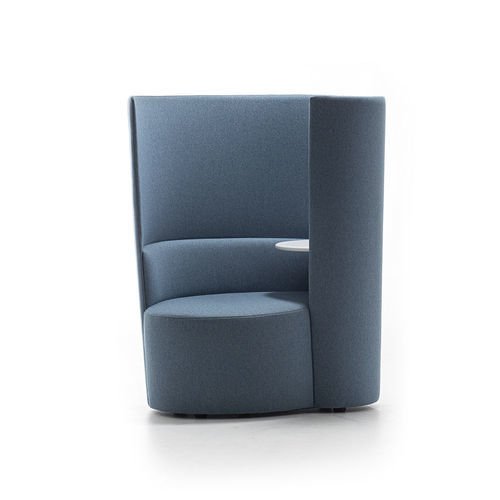Fauteuil contemporain - Twirl - La Cividina - en tissu / avec dossier haut / à tablette